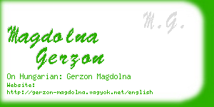 magdolna gerzon business card